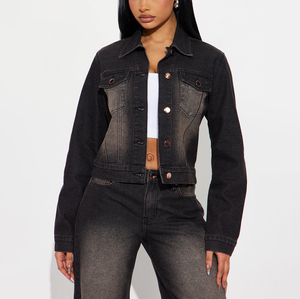 Chaquetas de Mezclilla de Invierno para Mujer, Hechas a Medida, Transpirables, Tejidas, Ecológicas, Reversibles, 100% Algodón, de Alta Calidad - Product Image 1