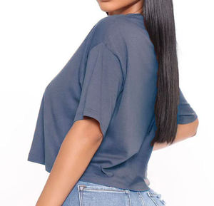 T-shirt de haute qualité à épaules tombantes en coton épais vierge Logo personnalisé Streetwear Haut court à manches courtes pour homme - Product Image 6