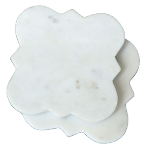 Posavasos de Mármol Hechos a Mano para Decoración de Mesa, Posavasos de Mármol Blanco Personalizados al por Mayor, Juego de 4 Piezas para el Hogar y la Cocina - Product Image 1