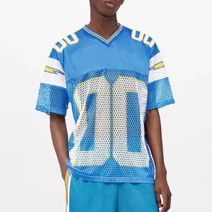 Camiseta de fútbol americano personalizada de alta calidad con número de verano, Impresión de logotipo, ropa deportiva, camiseta de béisbol de malla por sublimación para hombres - Product Image 2