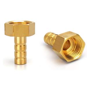 AOL - Conector Adaptador Roscado de Cobre Forjado para Manguera, Macho X Hembra Cuadrada de 1/4 de Pulgada (8MM) para Combustible, Gas, Agua y Aire - Product Image 1