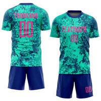 Uniformes de Fútbol Retro Personalizados al por Mayor, Camisetas de Fútbol Unisex de Alta Calidad, Transpirables, 100% Poliéster, Manga Corta