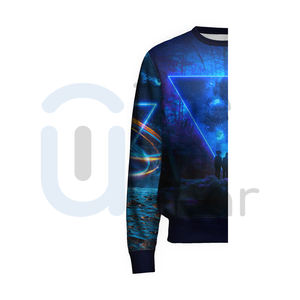 OEM Pull Hommes Femmes Surdimensionné Personnalisé Streetwear Sweat Urbain Coupe Ample Mode Ras Du Cou Sweat À Manches Longues T-shirt - Product Image 3