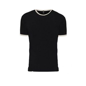3055 hommes coupe ajustée maillot à manches courtes sonnerie t-shirt 60% coton/40% polyester col rond - Product Image 1