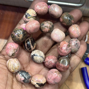 สร้อยข้อมือพลอยสีชมพูสำหรับผู้ชายและผู้หญิง - Product Image 3