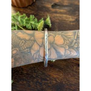 Navajo-Made Sterling <b>Silver</b> Fashion <b>Bangle</b> Cuff <b>Bracelet</b> - Product Image 2