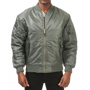 Blouson aviateur avec logo brodé sur mesure pour garçons respirant laine polaire plaine Letterman Design hiver vente en gros pas cher - Product Image 1