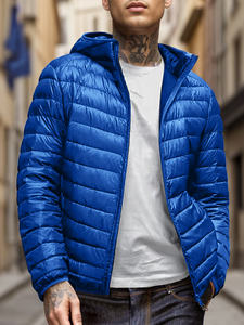 เสื้อแจ็คเก็ตพัฟเฟอร์แบบพับเก็บได้สำหรับผู้ชาย รุ่น Ultra Loft มีฮู้ด บุฉนวนกันความร้อน เหมาะสำหรับวิ่งและเดินทาง สีแดง - Product Image 4