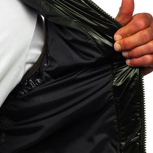 Veste bouffante d'hiver à fermeture éclair à la mode légère personnalisée sans manches à capuche produit de gros avec gilet bouffant en tissu chaud - Product Image 5