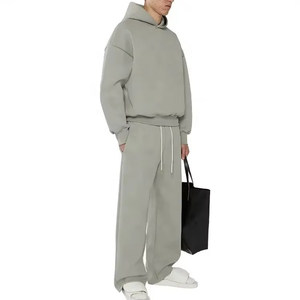 Haute qualité homme personnalisé Baggy survêtement survêtement blanc 100% Premium pull Boxy sweats à capuche et pantalons de survêtement ensembles pour hommes - Product Image 5