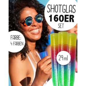 Nouvel ensemble de verres à shot classiques en PP, 160 pièces, couleurs assorties, petits verres cylindriques en borosilicate pour whisky, personnalisables pour les hôtels - Product Image 3