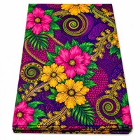 Offre Spéciale Tissu Imprimé Wax Africain 100% Polyester Pagne Congo 6 Yards Vente en Gros OEM Conception Personnalisée