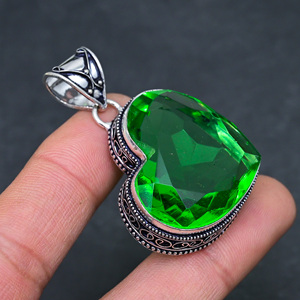 Collar con Colgante de Peridoto, Plata de Ley 925, Joyería de Lujo - Product Image 3