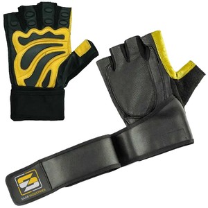 Unisex Leather Half-Finger Fitness <b>Glove</b> Breathable Durable Anti-Slip Wrist Support for Closure Gym Training Weightlifting - Product Image 1