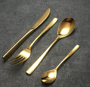 Ensemble de couverts en acier inoxydable à manche en marbre durable cuillère à soupe fourchette et couteau à beurre ensembles de couverts - Product Image 1