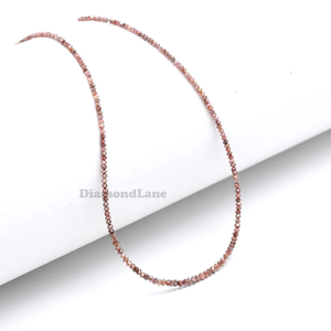 Champagne <b>Red</b> Diamond Genuine natural diamond faceted rondelle <b>beads</b> Bracelet for Jewelry Making bulk supplies wholesale - Product Image 1