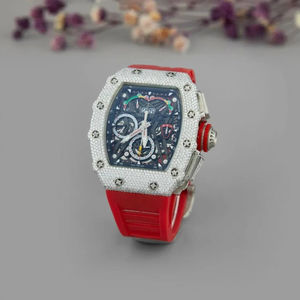 Reloj Deportivo de Lujo de la Mejor Calidad con Esfera de Zafiro, Claridad VVS, Diamante Moissanita, Caja Resistente al Agua de 40 mm, Reloj con Probador de Diamantes - Product Image 3