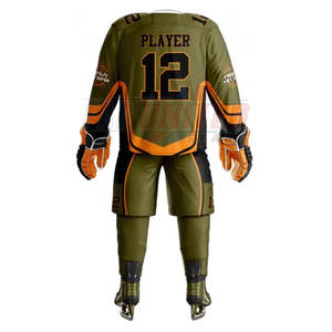 Conjunto de Jersey y Pantalones de Hockey sobre Hielo Transpirables con Logotipo Personalizado, Duraderos para Uso Intensivo, Uniformes para Equipos y Ligas, 100% Poliéster - Product Image 2