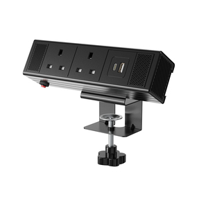 OMNI Clamp On台式配电系统，带usb-c端口13A额定<span class=keywords><strong>2</strong></span>个插座现代办公桌面插座 - Product Image 3