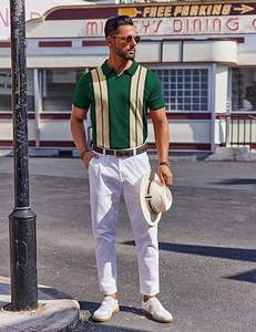 2025 vente en gros hommes polos motif à rayures élégant classique porter conception personnalisée polo t-shirts approvisionnement en vrac OEM - Product Image 6