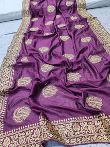 Top Quality Attractive Best Silk Fancy Embroidery <b>Stone</b> Work Saree <b>Hot</b> Sale Cotton Saree Buy From Indian Trusted Supplier - Product Image 2