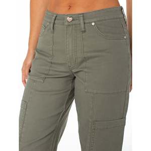 Pantalones casuales con múltiples bolsillos para mujer, estilo de moda callejera, pantalones vaqueros de mezclilla de pierna ancha vintage de gran tamaño, pantalones cargo holgados, pantalones para mujer - Product Image 4