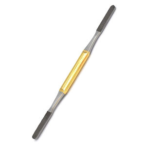 Fomon, escofina Nasal de acero inoxidable Manual de doble extremo, mango dorado, instrumento de cirugía plástica para escofina ósea, producto de base quirúrgica - Product Image 3