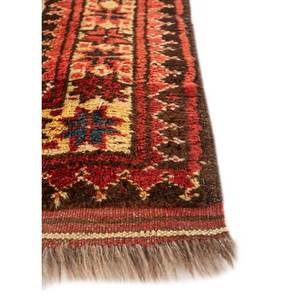 Alfombras de Lana Anudadas a Mano Kiaan de Gran Tamaño, Rectangulares de 9x12, con Patrón Geométrico Abstracto para Entrada, Pasillo, Modelo Paem-204 Rojo Naranja - Product Image 4