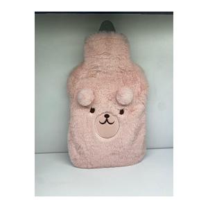 Borsa dell'acqua calda con copertura lavabile peluche orsacchiotto rosa Emoji 2L
