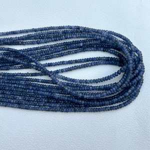 3mm Natural Pailin azul claro zafiro facetado Rondelle cuentas tienda en línea piedras preciosas collar de cuentas de moda para mujeres - Product Image 2