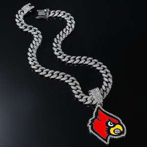 Pendentif oiseau rouge de haute qualité en argent sterling plaqué or 14 carats, style hip-hop tendance, personnalisé, unisexe, bijoux en moissanite - Product Image 3