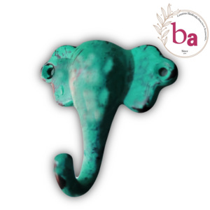Crochet mural en fonte d'animaux d'éléphant en détresse vert forêt en gros cintre porte-manteau chapeau porte-clés à prix très bas - Product Image 2