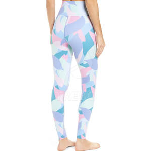 Customized Quick Dry Yoga <b>Leggings</b> Women Solid <b>Pattern</b> Design High Elastic Waist Comfortable Plus Size Spandex/Polyester Pants - Product Image 3