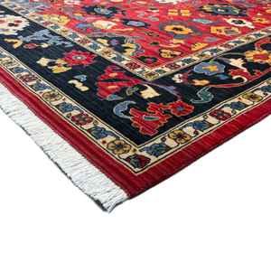 Tapis en coton ethnique bohème de haute qualité grand motif afghan traditionnel bordeaux rouge vert tapis lavable pour salon - Product Image 3