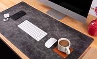 Grand tapis de souris personnalisé en cuir véritable Nouveau décor de bureau Ensemble d'accessoires Tapis de bureau Table Protector-LDP-0058