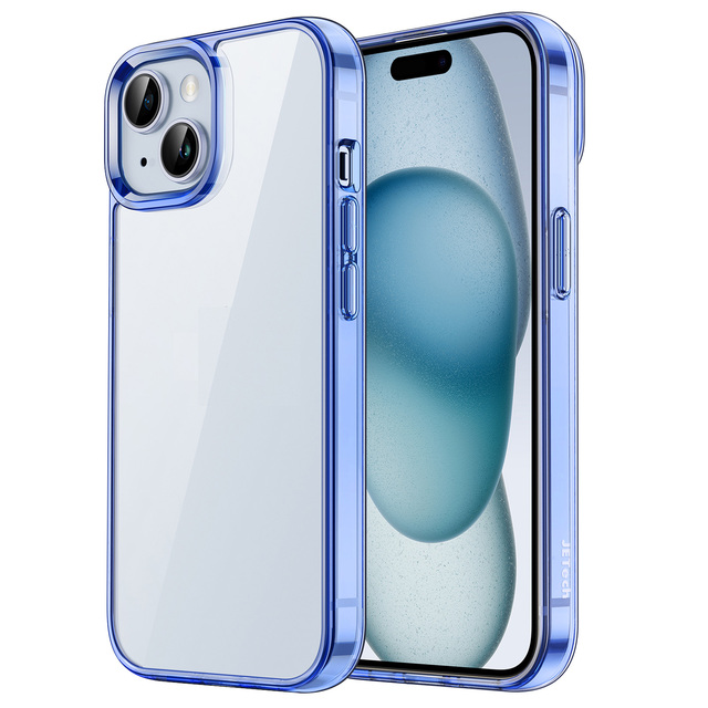 Case for iPhone 15 Plus 6.7-Inch, Non-Yellowing Shockproof Phone Bumper Cover, Anti-Scratch Clear Back