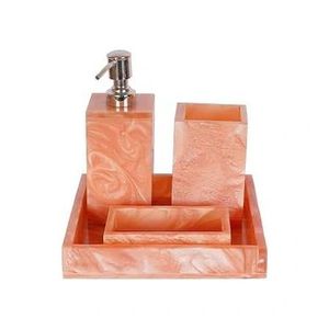 Organizador de baño de resina de diseño simple y elegante Juego de baño de resina epoxi de la mejor calidad disponible al mejor precio para el cliente - Product Image 1