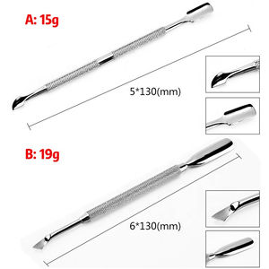 Outils de manucure en acier inoxydable, élimine la peau morte, repousse les cuticules, accessoire de manucure, 1 pièce - Product Image 1