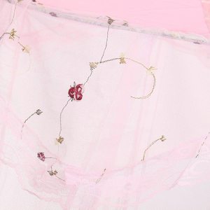 <span class=keywords><strong>Moustiquaire</strong></span> Princesse Rose <span class=keywords><strong>pour</strong></span> Lit, <span class=keywords><strong>Grande</strong></span> Baldaquin Suspendue <span class=keywords><strong>pour</strong></span> Filles avec Dentelle Ronde, Installation Sans Perçage - Product Image 4