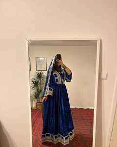 ชุดเดรสพื้นเมืองอัฟกานิสถานสำหรับผู้หญิงมาใหม่ชุดเดรสลูกไม้ปักลายธรรมชาติ - Product Image 4