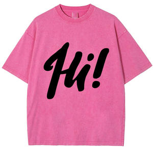 Vintage 100% algodón Boxy recortado ajuste corto longitud gráfico camisetas Streetwear DTG impresión hombres camisetas - Product Image 3