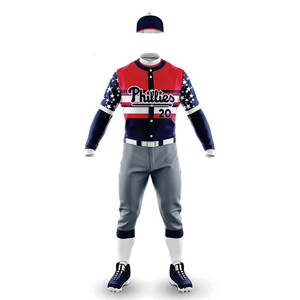 Servicio OEM al por mayor 100% poliéster uniformes de béisbol de diseño personalizado de los hombres Jersey y pantalón conjunto de talla grande ropa deportiva - Product Image 1