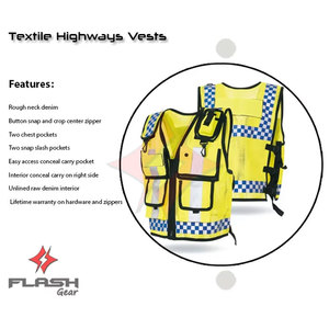 Chaleco de Seguridad de Alta Visibilidad FLASH GEAR ANSI Clase 1, Impermeable, para Hombre y Mujer, Color/Logotipo Personalizable, Seguridad Nocturna para Toda Temporada - Product Image 2