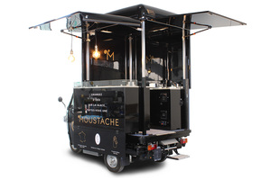 Tricycle alimentaire électrique, chariot de restauration mobile à trois roues, résistant à la rouille, garantie 5 ans, café, pizza, tacos, glaces, hot-dogs - Product Image 2