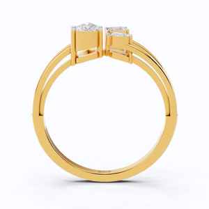 Toi Moi ที่ไม่เหมือนใครแหวนเพชรหลายรูปทรงสำหรับการขอแต่งงานพร้อมแหวนทอง18K ของขวัญโรแมนติกที่ไม่เหมือนใครสำหรับคู่รัก - Product Image 3