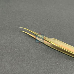 Pinzas de Acero Inoxidable de Alta Calidad con Punta Fina Dorada, Diseño Preciso y Duradero para Extensión de Pestañas Postizas - Product Image 2