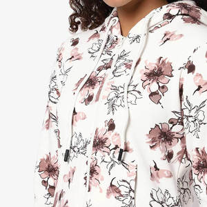 Sweat à capuche uni de couleur unie pour femmes vente en gros de sweat à capuche en coton matériel personnalisé pour femmes - Product Image 4