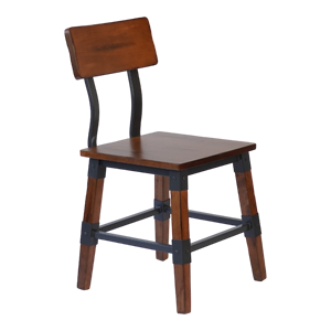 Chaise de restaurant en bois et métal de style industriel, en bois de hêtre, pour salle à manger - Product Image 4