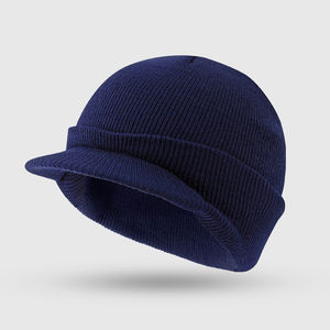 Gorro de punto transpirable, cálido, suave y acogedor, forrado de lana, ajustable, elegante, para exteriores, para clima frío. - Product Image 1