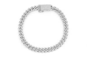 Mens Lab Grown <b>Cuban</b> <b>Link</b> Bracelet Diamond <b>Iced</b> <b>Out</b> <b>Link</b> <b>Cuban</b> <b>Chain</b> Bracelet High Quality Classic <b>Cuban</b> Style Bracelet - Product Image 2